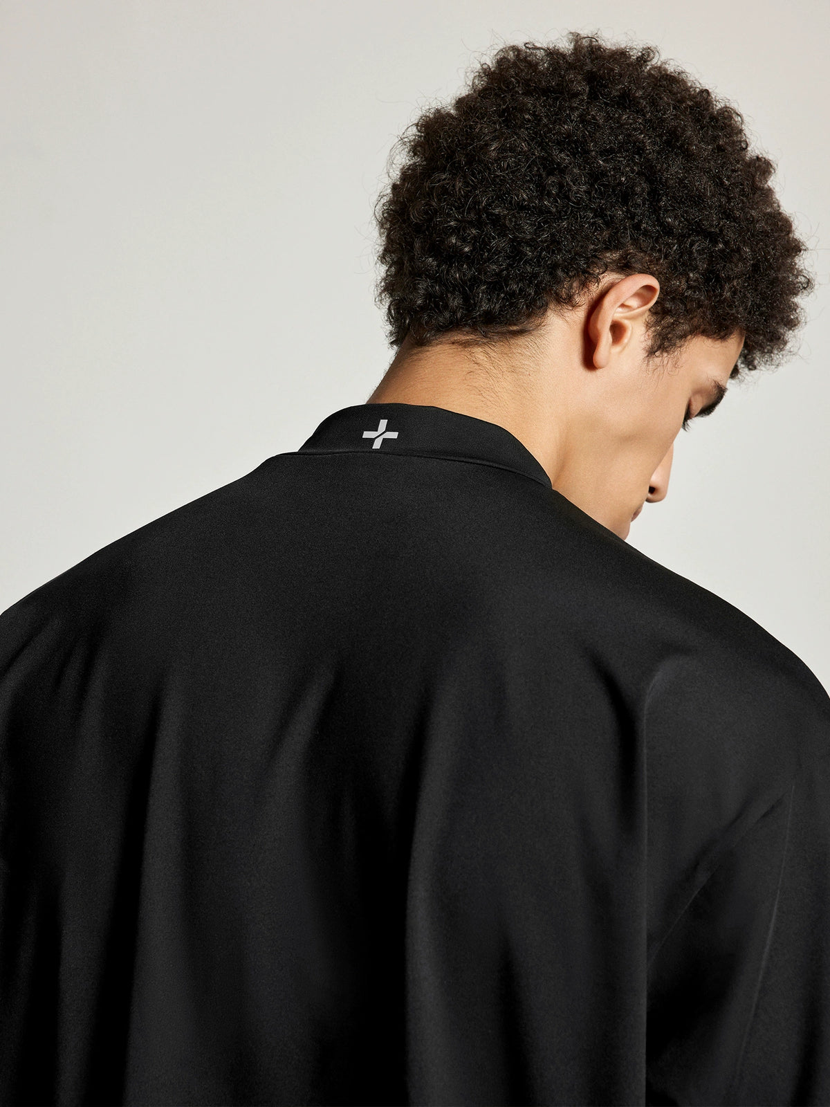 Elastic Half Turtleneck Minimalist Black Long Sleeve