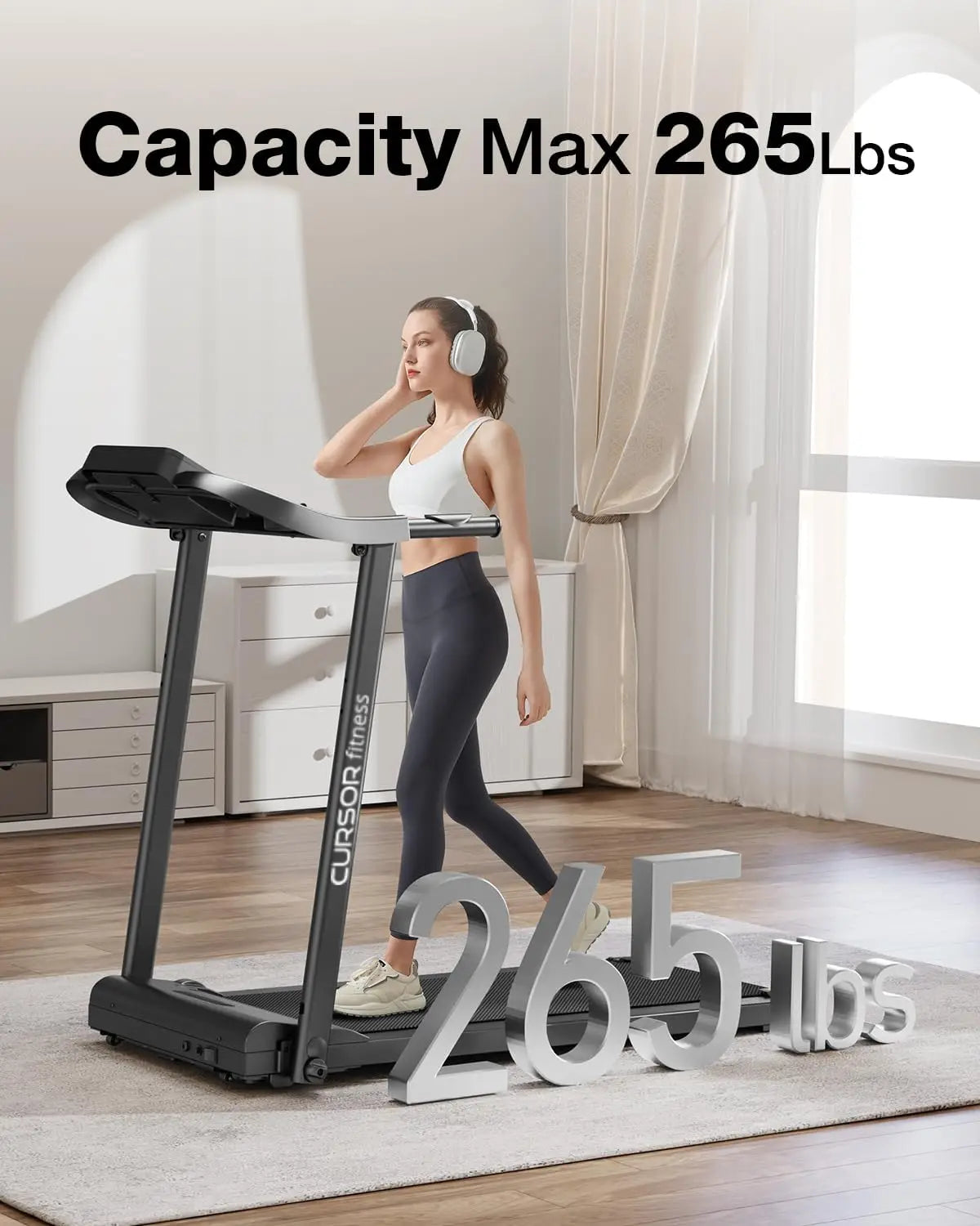 Home Folding Treadmill with Pulse Sensor