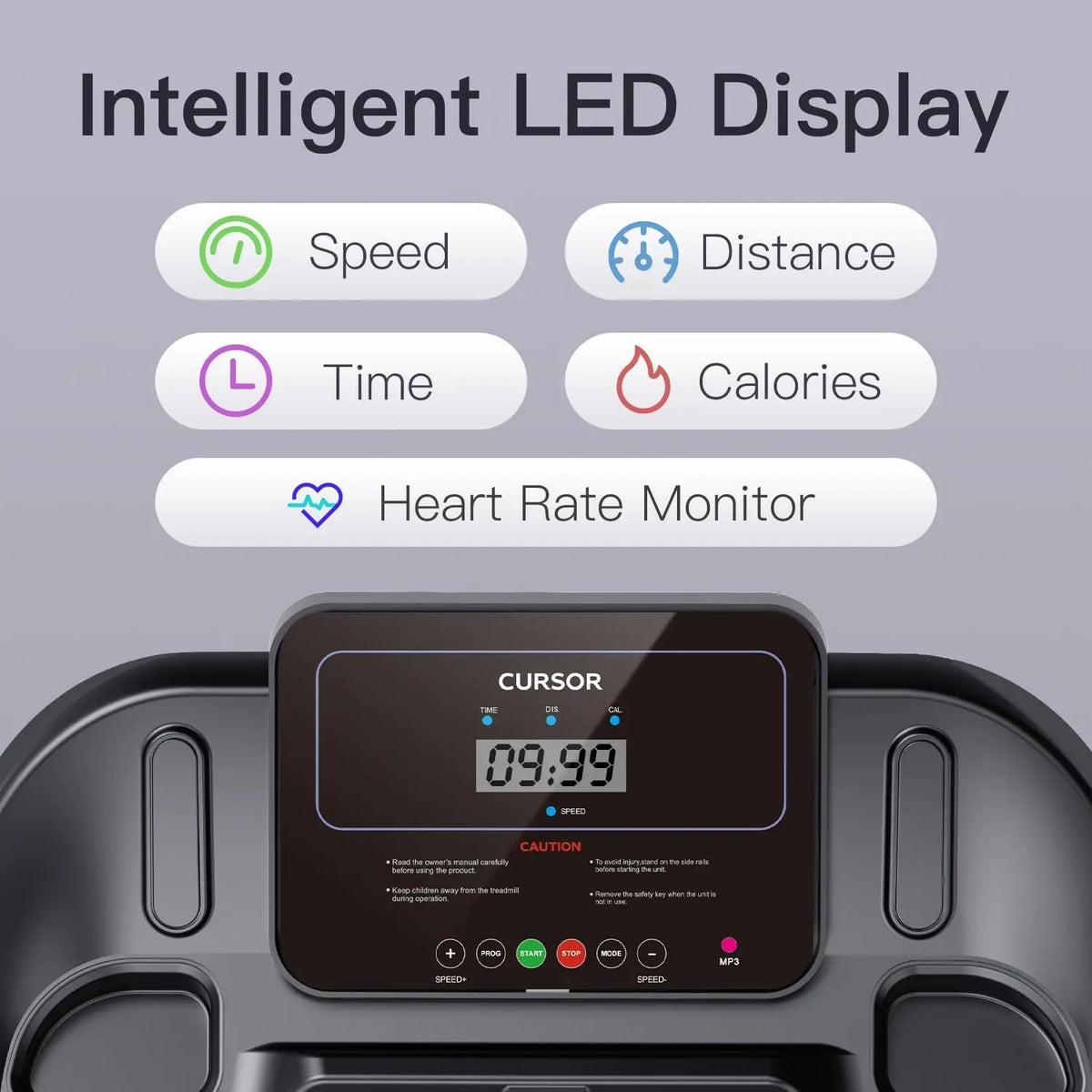 Home Folding Treadmill with Pulse Sensor