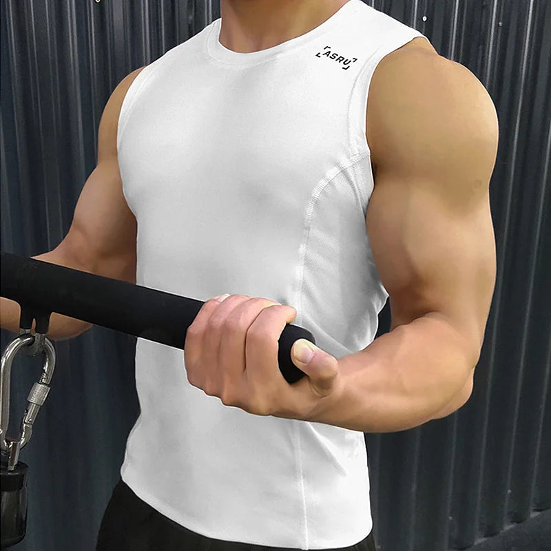 Gym Mens Compression Tights Tank Top